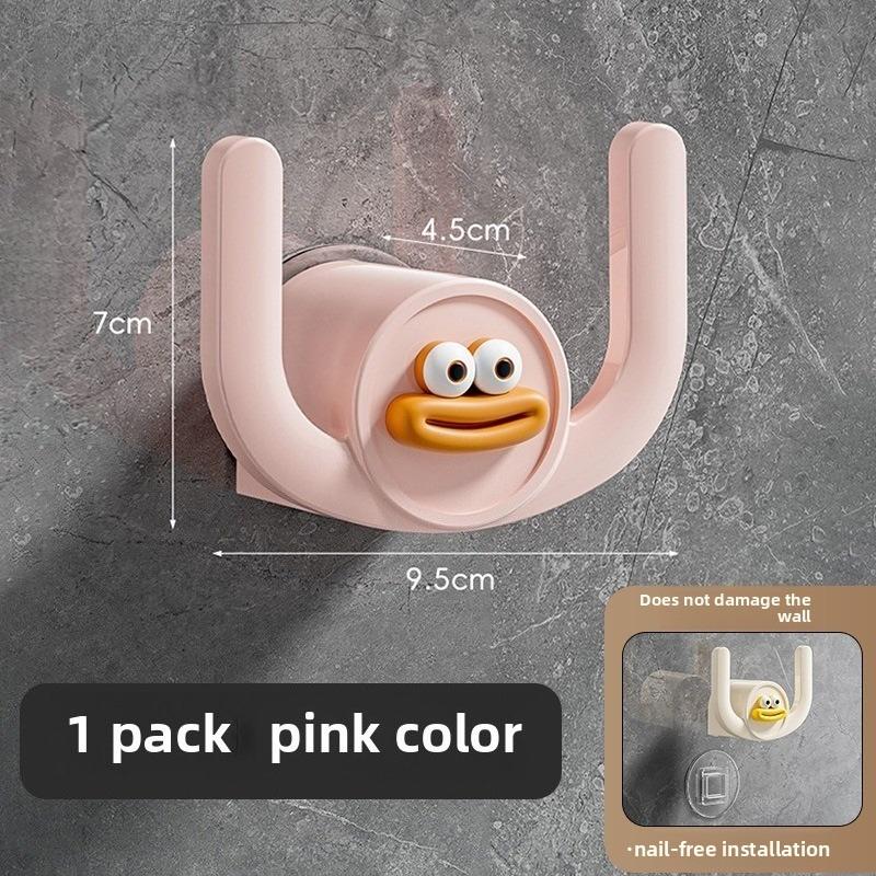 Bathroom Shelves Hanging Slippers Rack Cute Big Mouth No Drill Shoe Organizer Bathroom Wall Mount Multifunctional Storage Shelf