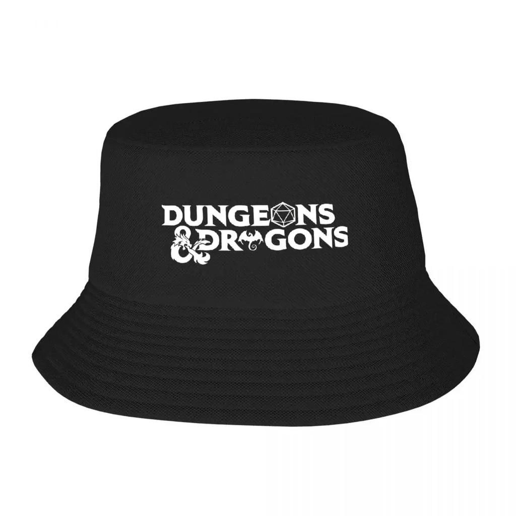 Dungeon And Dragon Game Fans Bucket Hats Gift For Girl Harajuku Vocation Caps Travel Lightweight