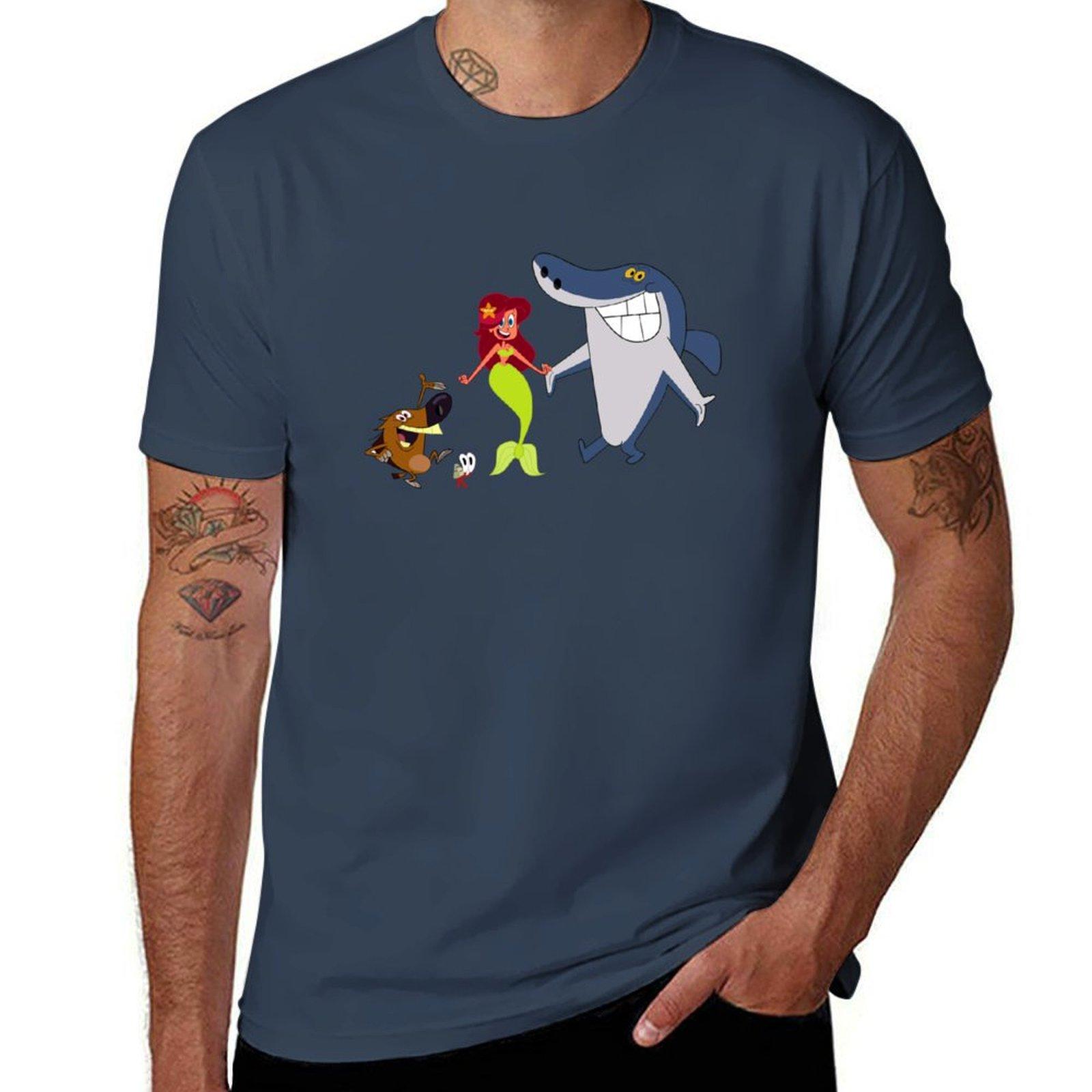 Zig And Sharko Famous Cartoon Tshirt Street Wear Tees Sweat Luxury Clothes Unisex S