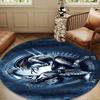 Alien Horror Artwork Round Rug for Livingroom,Bedroom, Palyroom, Chair Rug, Area Rug, Circle Carpet, Large Size Fan Christmas Gift
