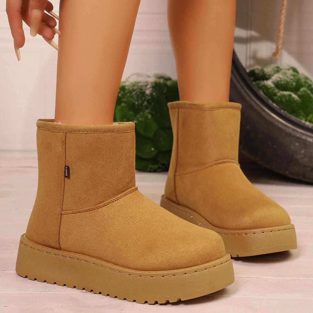 Autumn new large size women's casual and comfortable European and American style fashion outer wear warm boots