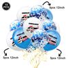 12 Inch Glitter Balloon Cartoon Print Police Car, School Bus, Ambulance Latex Balloon Safety Knowledge Party Decoration