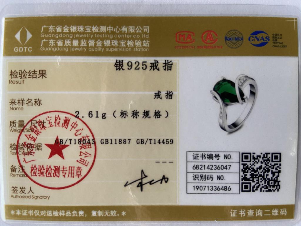 925 Silber Wassertropfen Kristall 7-10 Ring Anhänger Zubehör Für Damen Schmuck