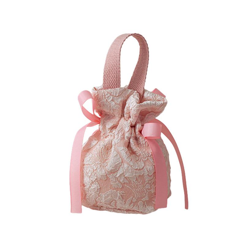1PC Canvas Wedding Party Candy Bag Handheld Wrapping Bag Drawstring Packaging Box Portable Gift Bag With Handle Storage Bag