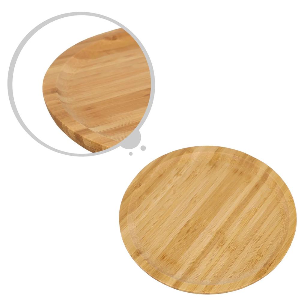 Trays Serving Tray 20*5*30cm For Fruit Pizza Multi-functional Round Wooden Serving Tray Tableware Stand Food Tray