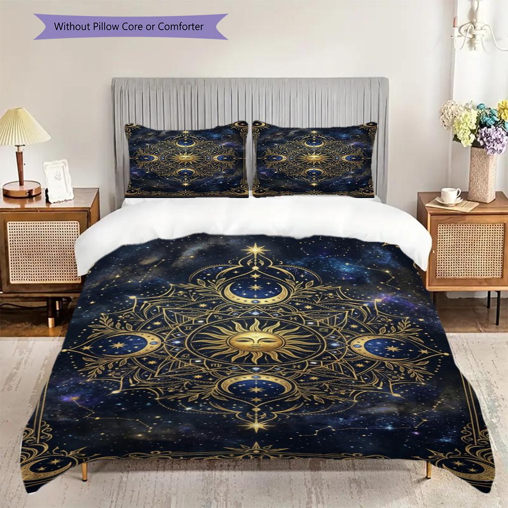 Celestial Harmony Mystical Cosmic Design Bedding 1 Duvet Cover 2 Pillowcase Without Core Without Core Christmas Birthday Gift Bedding Set