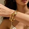 European and American Bracelet Fashion Glossy Simple Light Luxury Spring Open Bracelet for Women