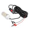 12V 15W Underwater Fishing Attract Light LED Lamp Fish Finding System Light with 30ft Power Cord and
