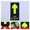 Luminous Safety Exit & Caution Sign: Floor Sticker with Arrow & Slippery Steps Indication