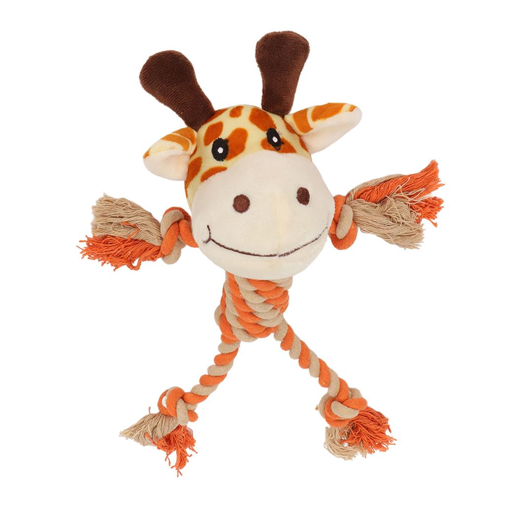 Squeaky Plush Dog Toy Splicing Bite Resistant Tooth Protection Relieve Anxiety 3D Dog Molar Toys