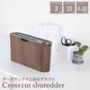 Asuka Cross-Cut Shredder B06WD, Wood Grain, 10-Minute Continuous Shredder, Up To 3 Sheets, Compact, Desktop, A4