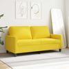 Vidaxl 2-Seater Sofa, Light Yellow, 140 Cm, Upholstered In Fabric