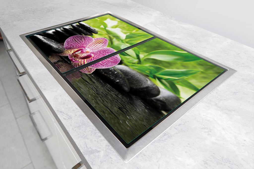 SZKLANA PŁYTA OCHRONNA DESKA 75x52 ORCHIDEA
