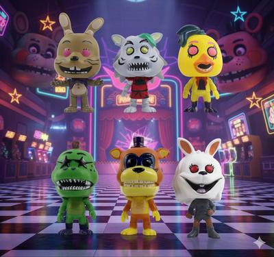 Sada figurek Pět nocí u Freddyho figurky FNAF Freddy Five Nights at Freddy's dětské hračky 6 ks 10 cm