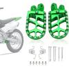 Dirt Bike Foot Pegs with Springs,CNC T6 Aluminum Dirtbike Footpegs Pedal Rests for KLX300R 97-07 20-24/KLX300 20-23/KLX250 06-20/KLR650 87-07/KLX250S