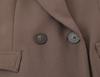 European Style Double-Breasted Padded Shoulder Suit Jacket & Zippered Tapered Pants Set