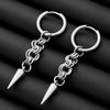 Gothic Y2K Punk Peak Rivet Pendant Earrings Men and Women Viking Jewelry  Street Dark Party Gift Accessories