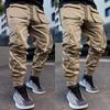 Men's Spring and Fall Multi-pocket Casual Work Pants Loose Drawstring Sweatpants