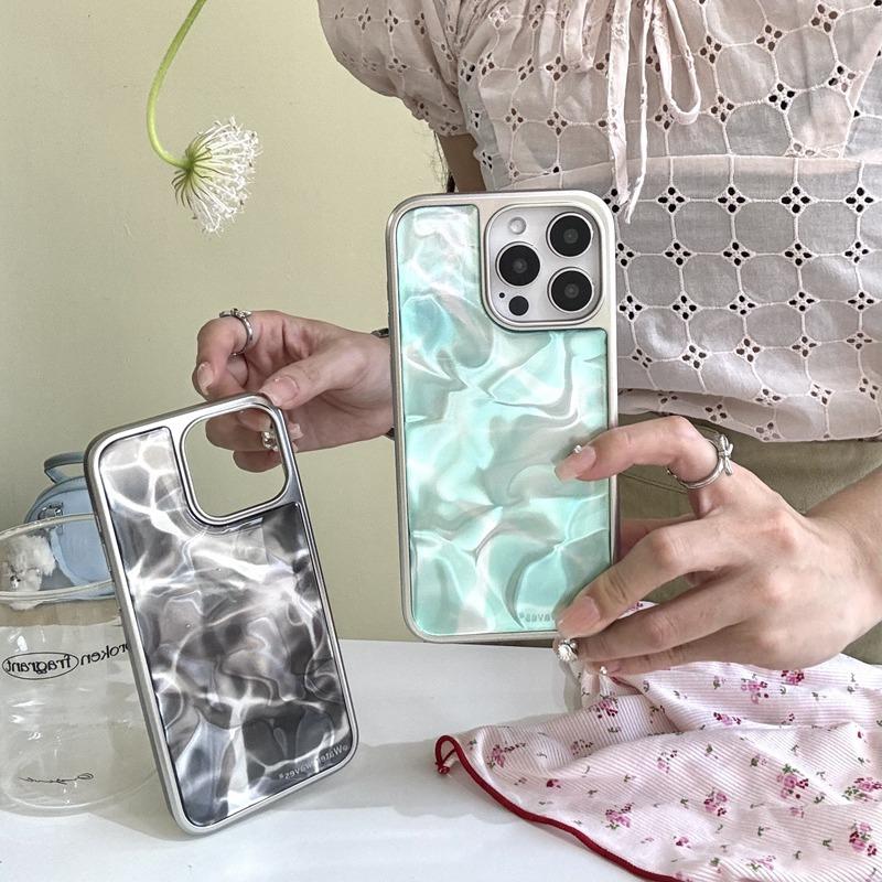 Water Ripple Is Suitable for iPhone15promax Mobile Phone Case, Epoxy Men's and Women's 12/14pro Personalized 17promax.