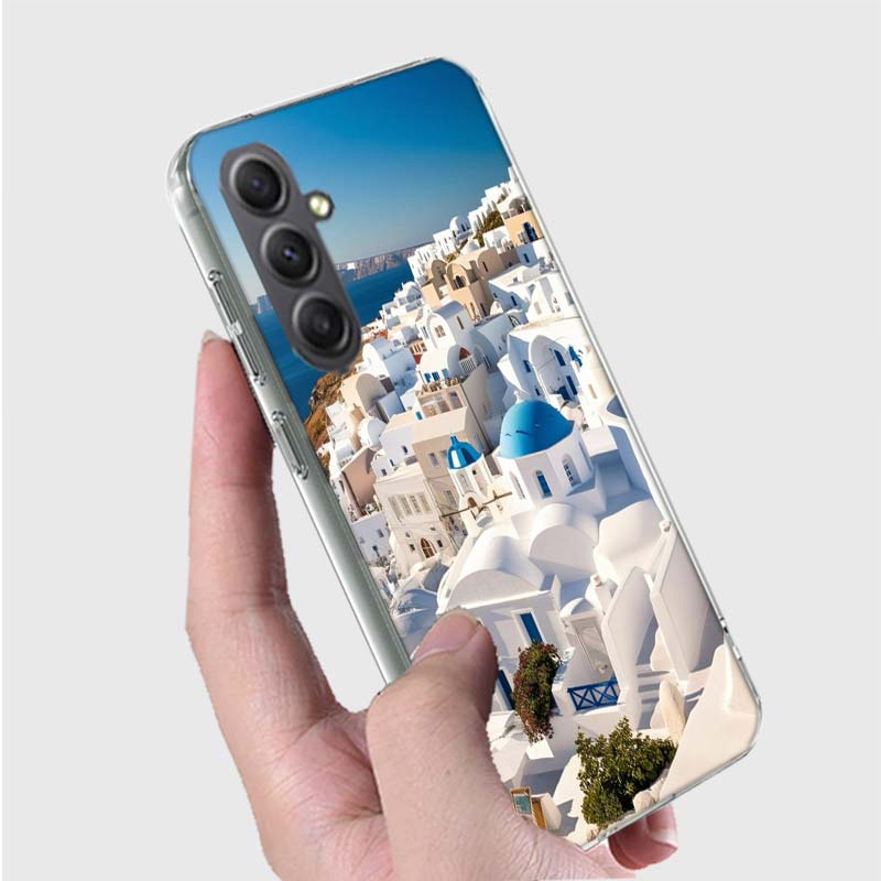 Greece in summer. Santorini Phone Case for Samsung A16 A26 A36 A56 A17 A37 A57 A07 A06 A02S A03 A04S A05S Galaxy Note 20 10 A50S