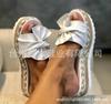 New Sandals Bow Straw Woven Cool Slippers Sandals Women's Shoes