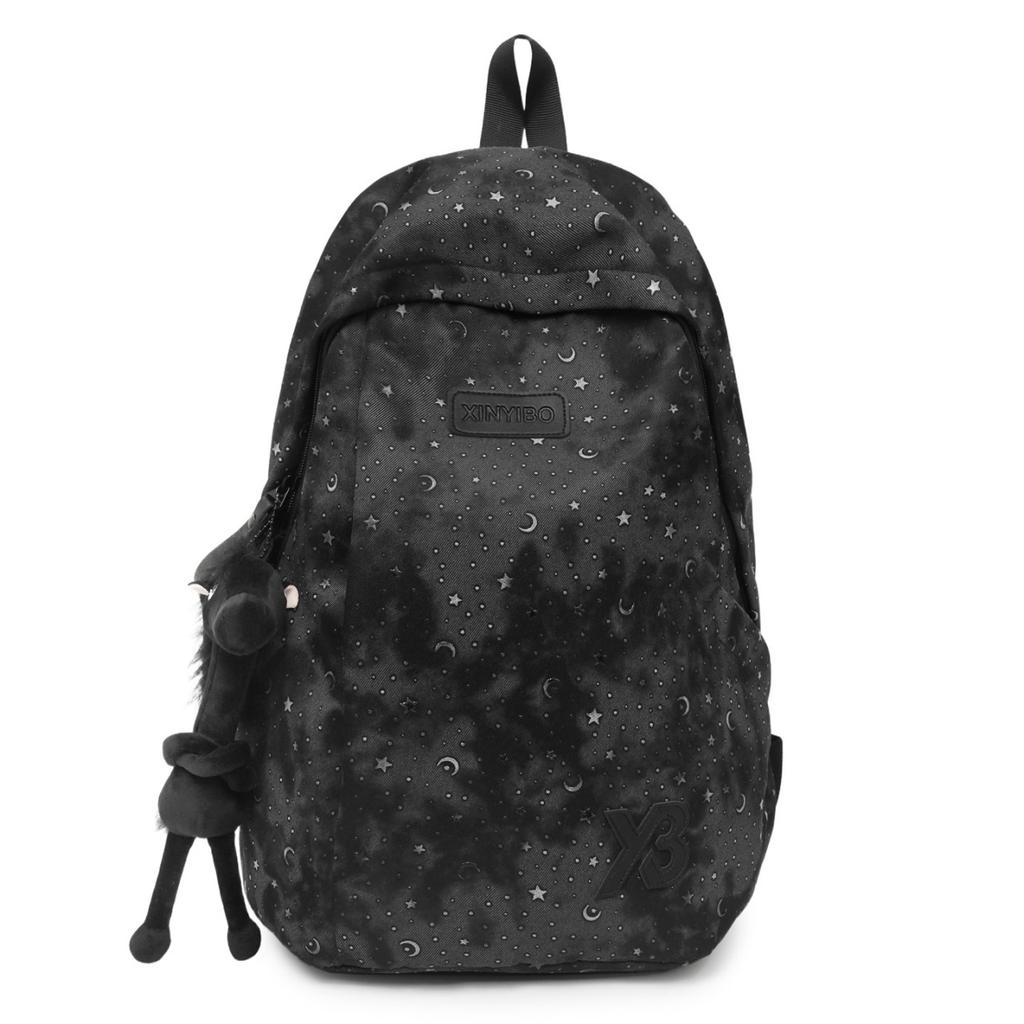 Schoolbag Starry sky tie-dye schoolbag male and female college students Korean ins high value campus backpack junior high school high school backpack