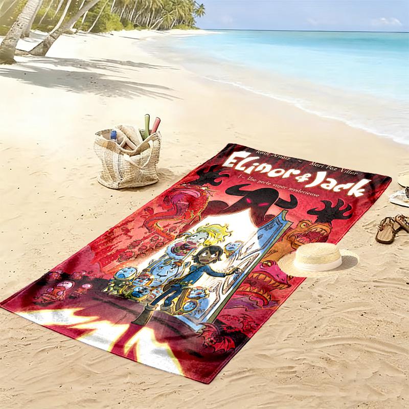 Eleanor and Jack 2D Flat Print Beach Towel, Large Soft Quick Dry Towel for Beach Camping SwimmingXSTJ0915556