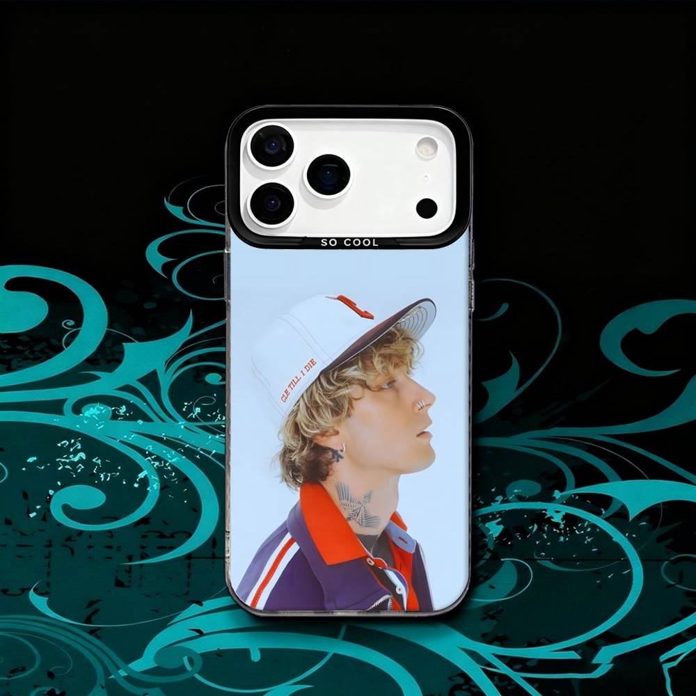 MGK L-Lost A-Americana Phone Case For iPhone 17,16,15,14,13,12,X,8,Pro,Max,Plus,SE4,Air,Mini HD Black IMD Matte