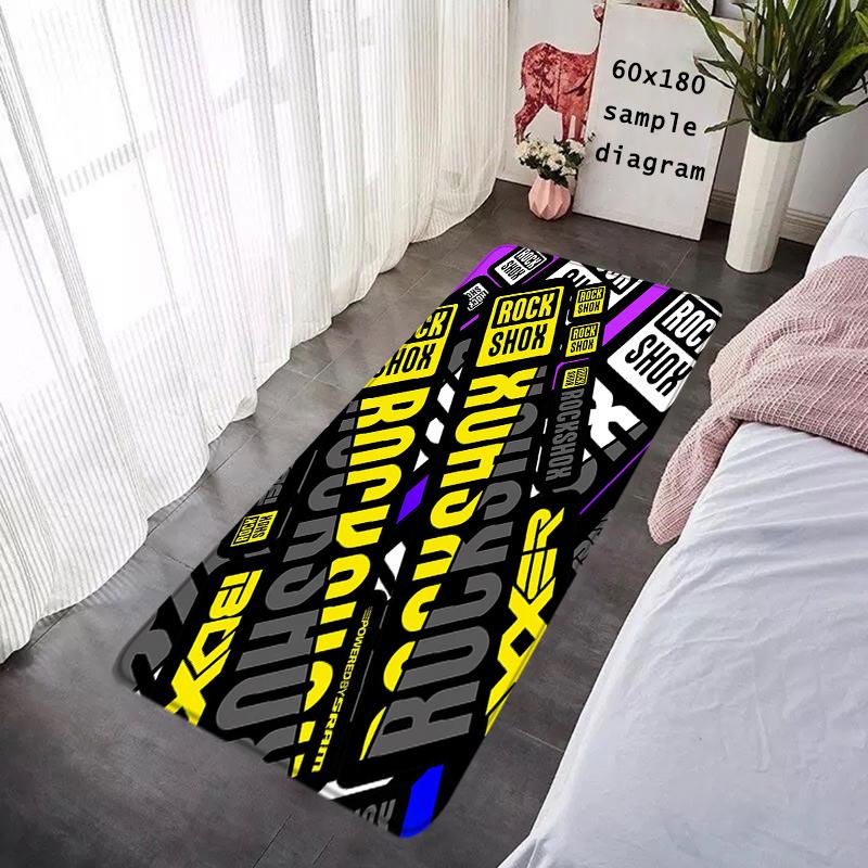 Floor Mat R-Rock-Shox Non-slip Foot Rug for Entryway Hallway Carpet Kitchen Water Absorbed Rugs Fluffy Bedside Mats Home Decor