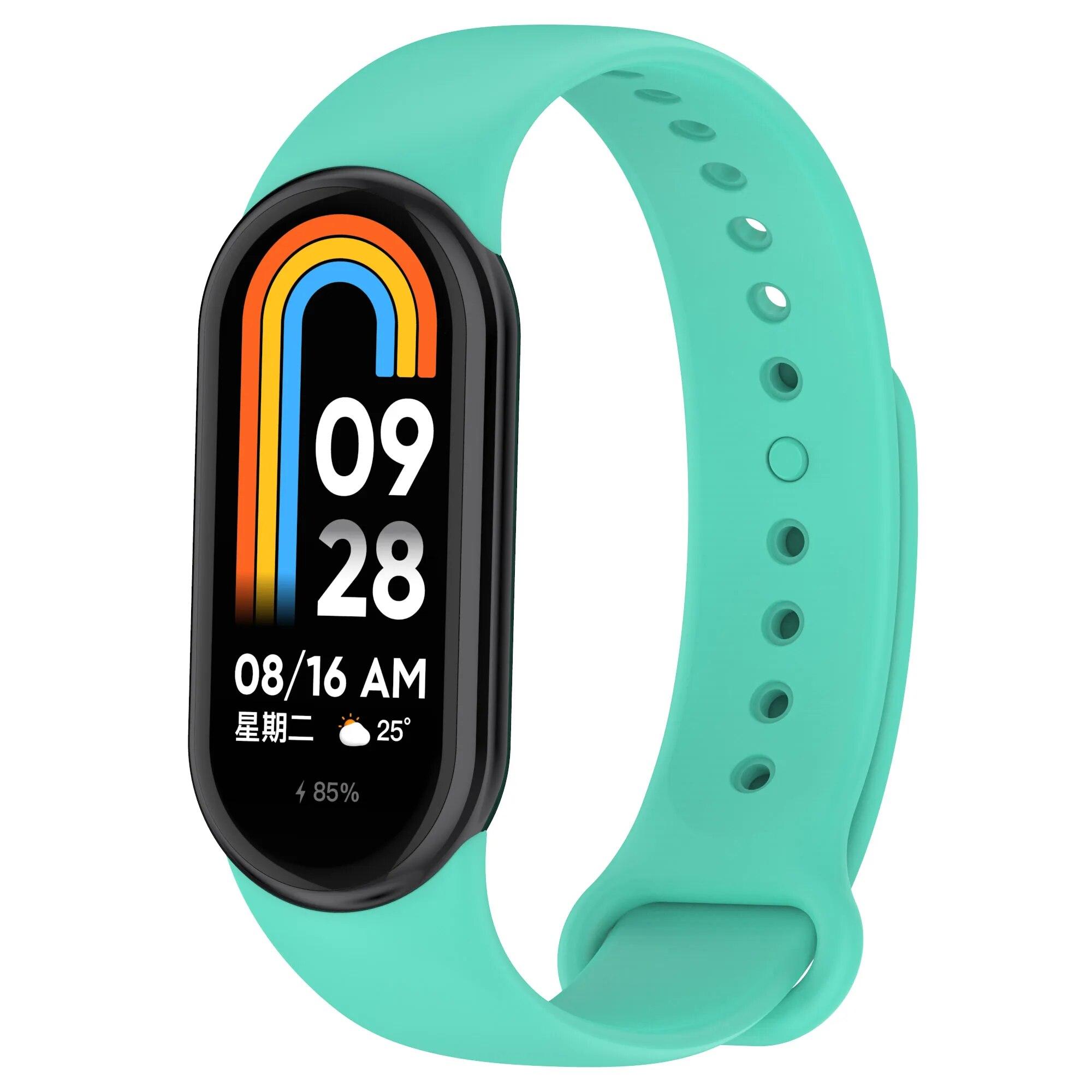 

Ремешок Mi Band 9 для Xiaomi Smart band 8, силиконовый ремешок для умных часов, сменный браслет NFC, многоцветный ремешок Miband8, аксессуары для ремня For Mi band 9