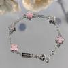 Mini Four-leaf Clover Carnelian Bracelet Lucky Clover White Mother-of-pearl Bracelet for Women