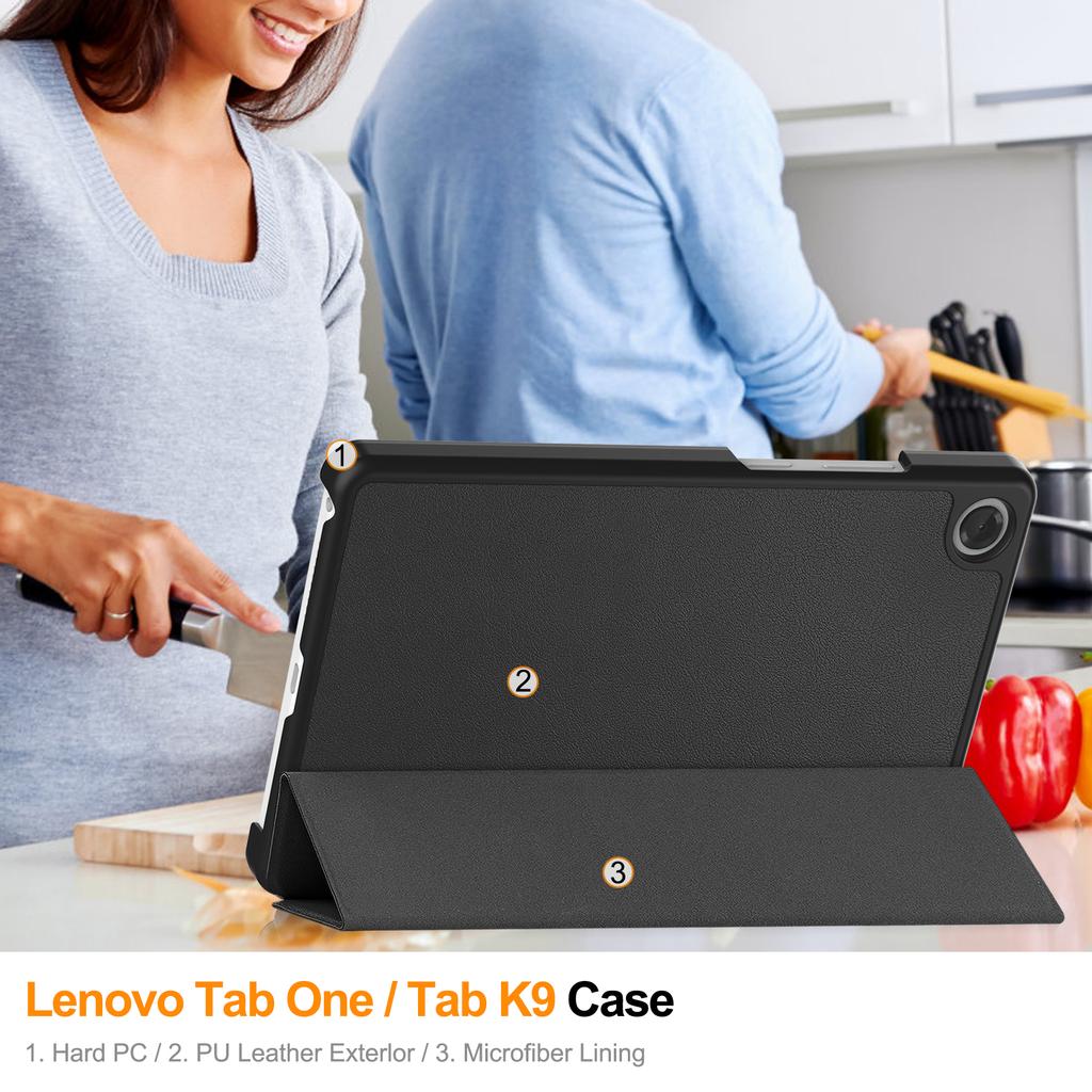 Für Lenovo Tab K9/Tab One Hülle Anti-Sturz Leder Ständer Tablet-Hülle