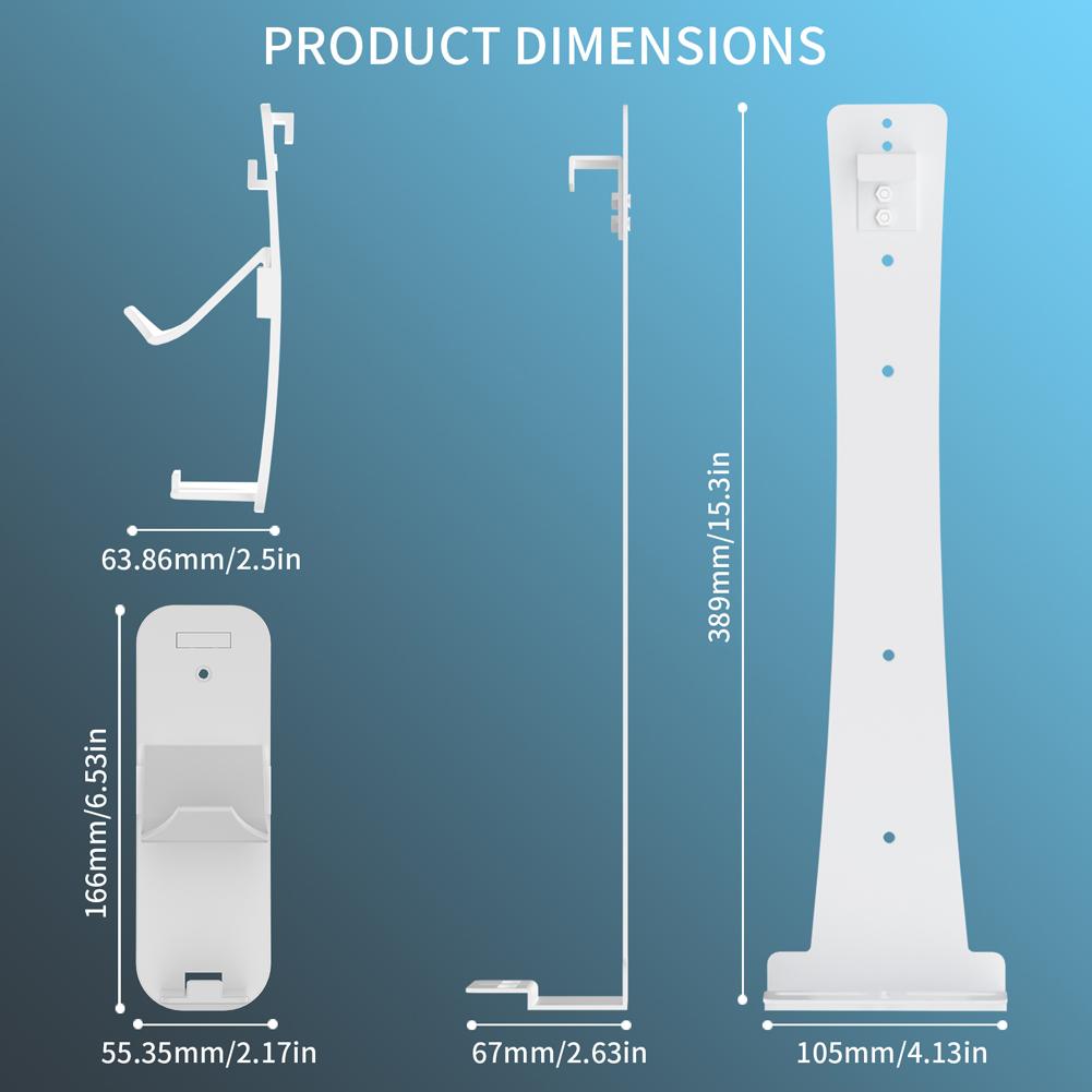 For PS5/PS5 Slim/PS5 Pro Console Wall Mount Storage Hook Set Controller Headset Hanger Host Wall Mount Bracket for PlayStation 5