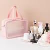 Dry-Wet Separation Double Transparent Pu Makeup Bag Portable Washing Bag Cosmetic Storage Bag Travel Fitness Swimming Essentials
