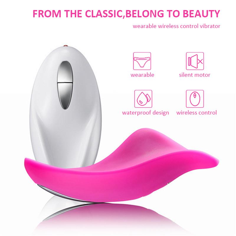 Women Remote Control Wearable Vibration Egg Female Clitoris Stimulator Mini Butterfly Vibrator GZW