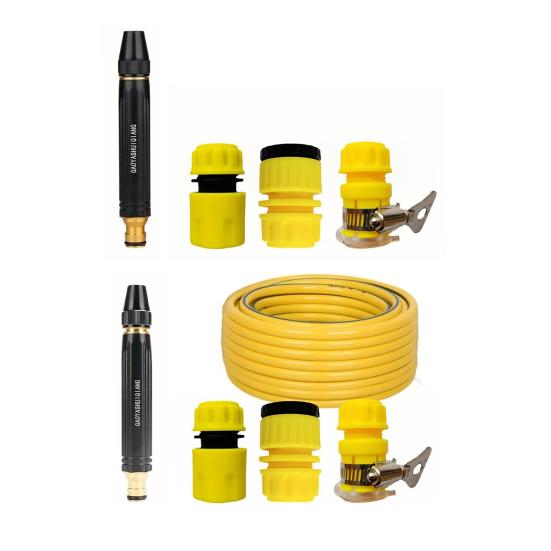 High-Pressure Nozzle And Hose, Home Car Wash Nozzle, Adjustable Booster Nozzle And 16Ft or 32Ft Hose for Garden Watering Vehicle Cleaning