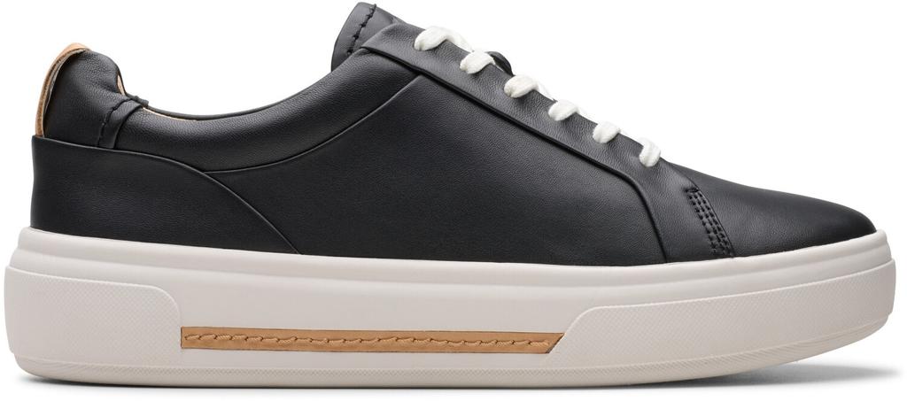 Clarks Womens Hollyhock Walk Sneakers In Black Leather
