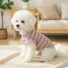 Ruffle Striped Dog Striped Vest Breathable Puppy Skirt Cute Two Legged Puppy Vest  Spring Summer
