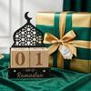 Moon Castle Eid Mubarak Calendar Blocks Wooden Ramadan Advent Calendar  Desktop Ornaments