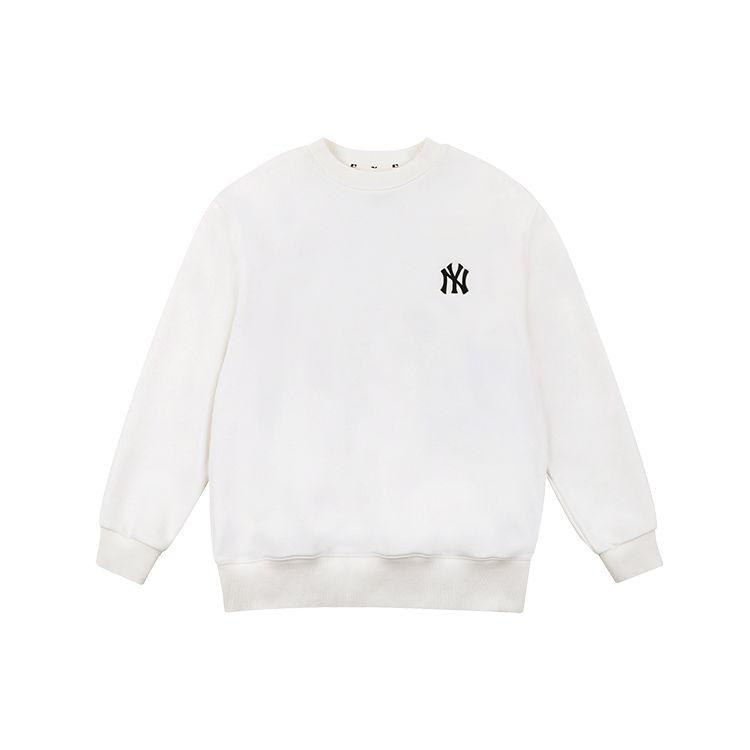 MLB Logo Printed Crew Neck Pullover Long Sleeve Sweatshirt Unisex sweatshirt White 31MT04111-50I