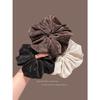 Samt Einfarbige Damen-Scrunchie - Herbststil, Großes Haargummi-Accessoire