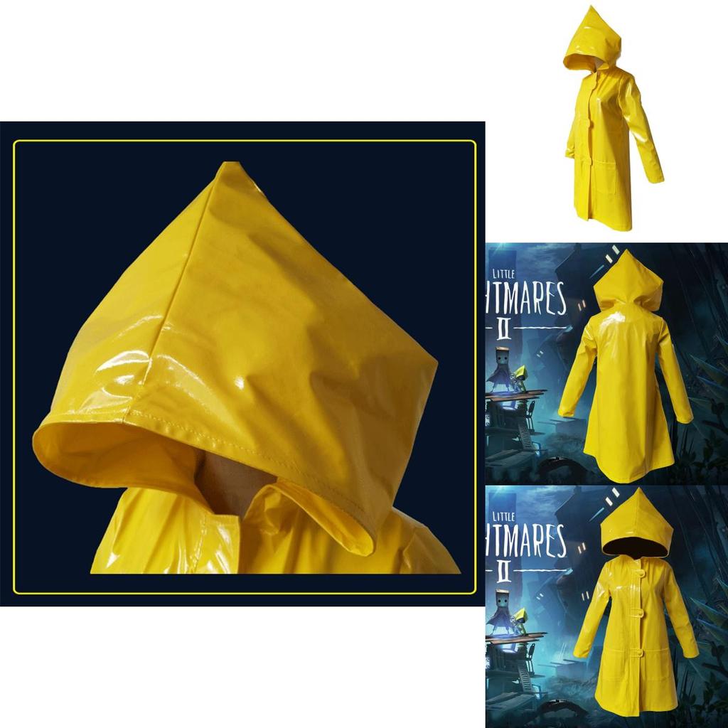High Quality Waterproof Little Nightmares 2 Six Cosplay Costume Yellow Raincoat