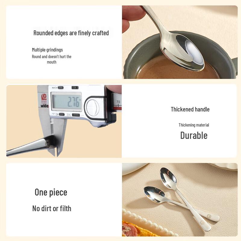 Edelstahl 304 Dessertlöffel, 2er-Pack