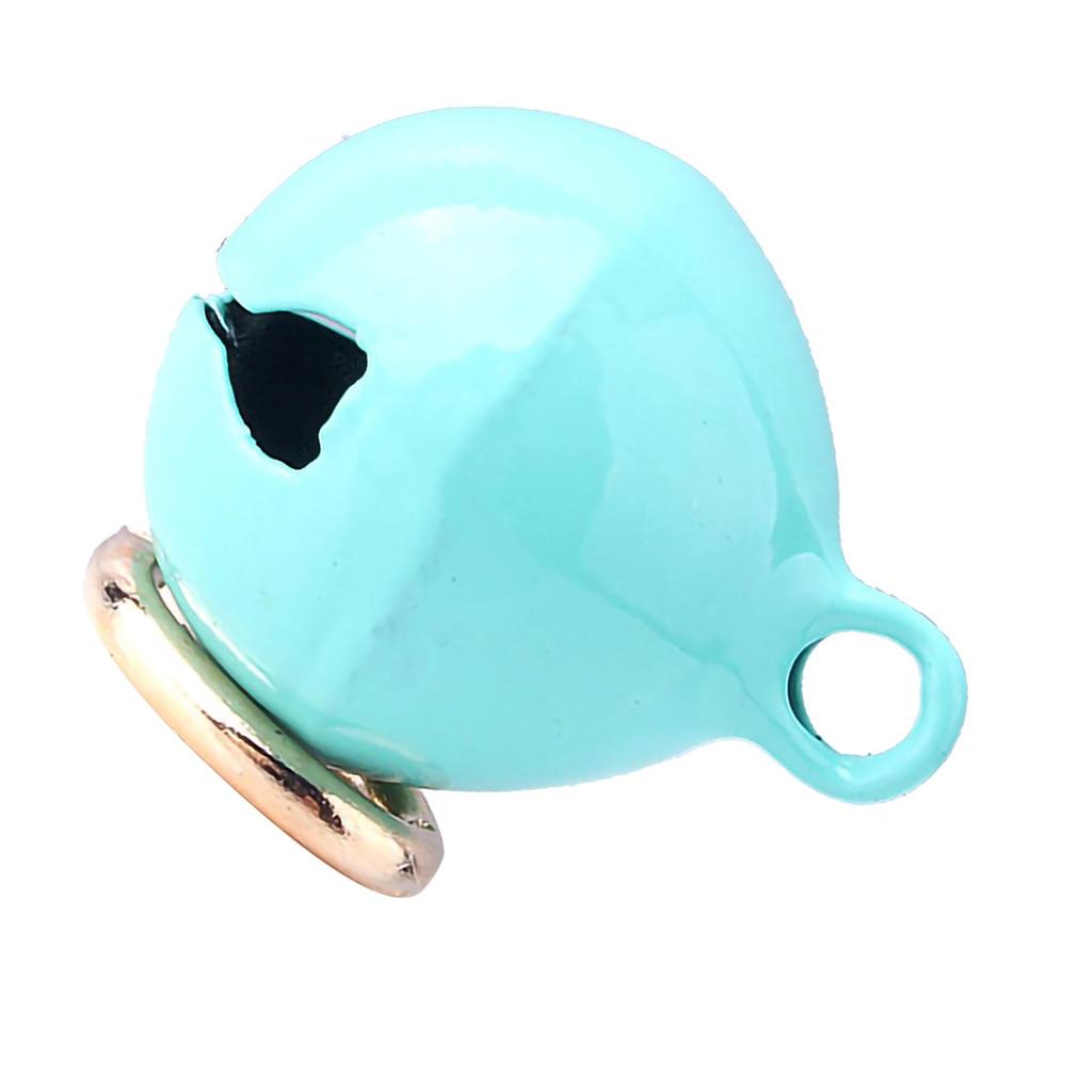 Haustierhalsband Glocke Eisen Haustier Runde Einteilige Glocke Halsband Anhänger Zubehör mit Schlüsselanhänger für Katzen und Hunde