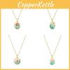Koperen Bloemenketting Met Zirkonia Steen Meerlaags Ontwerp Voor Casual Of Formeel Gebruik