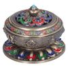 Vintage Incense Burner Copper Alloy Incense Holder for Living Room Tea Ceremony OrnamentsGreen