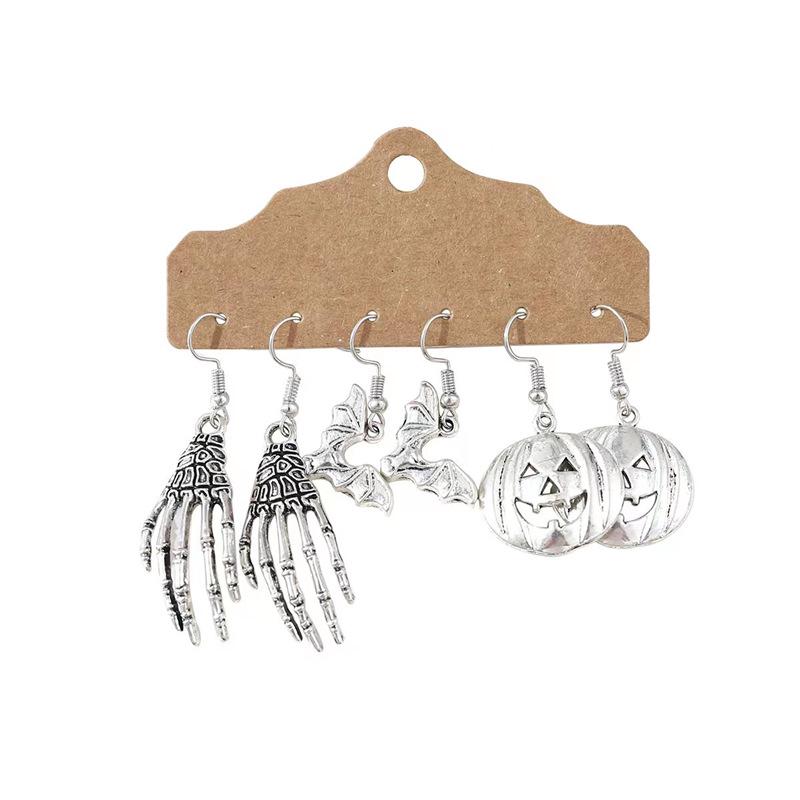 European-American Holiday Drip Oil Earrings Set: Christmas & Halloween Designs