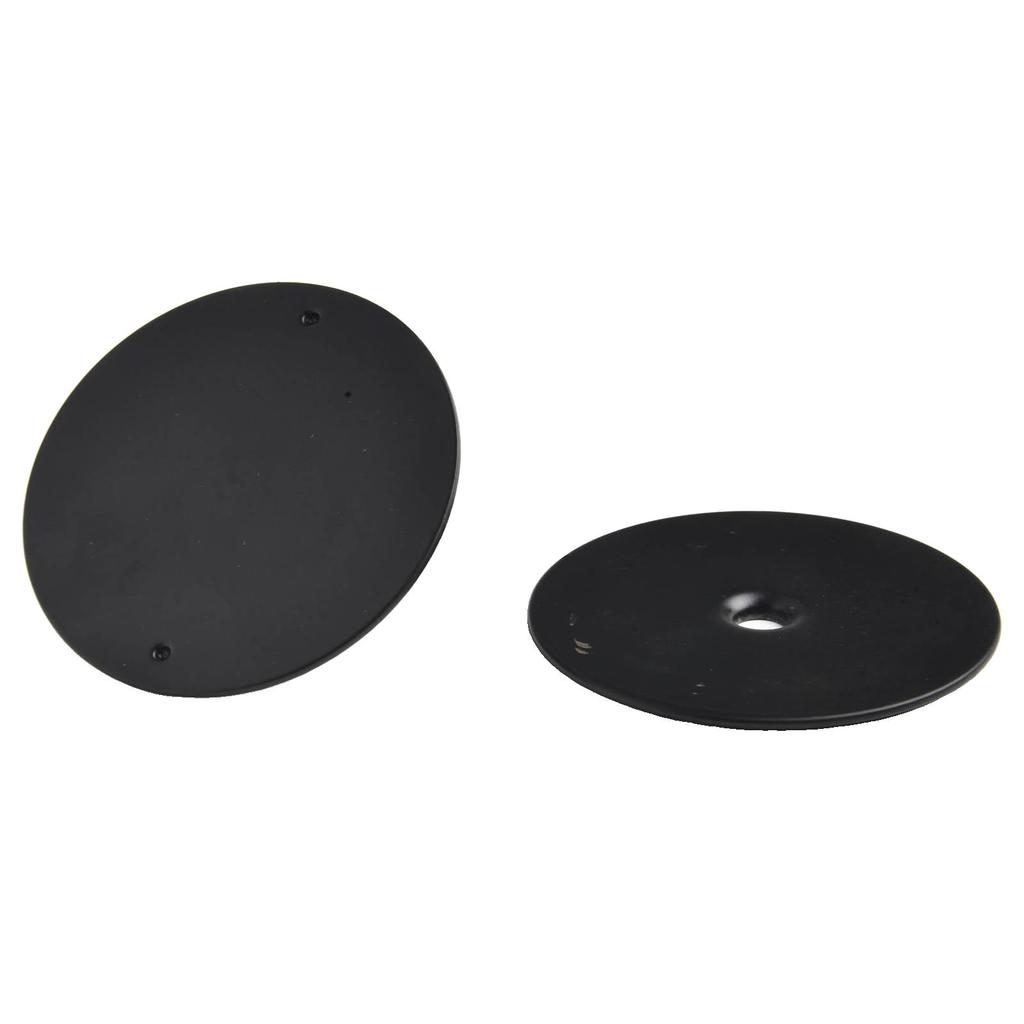 Stylish Black Door Hole Cover Plate with Screws for Quick Installation