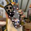 Pink butterfly floral printed mirror phone case suitable for iPhone 17 16 15 14 13 12 11 Pro/Max/Plus anti drop and shockproof