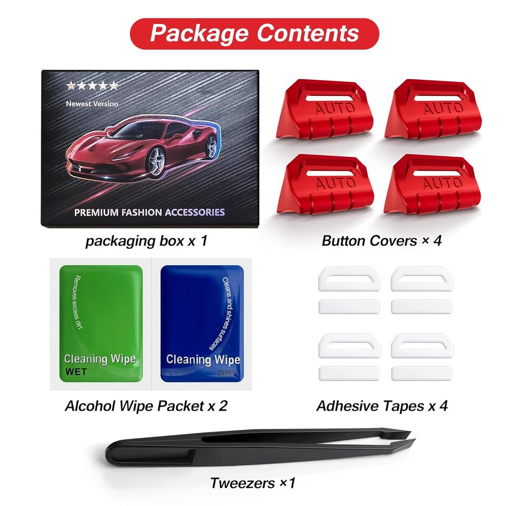 4PCS Premium Aluminum Window Decorative Switch Ring Trims Button Cover Set for Jeep Wrangler JL JLU 2018-2025 2026 & Gladiator JT -2026 Accessories -